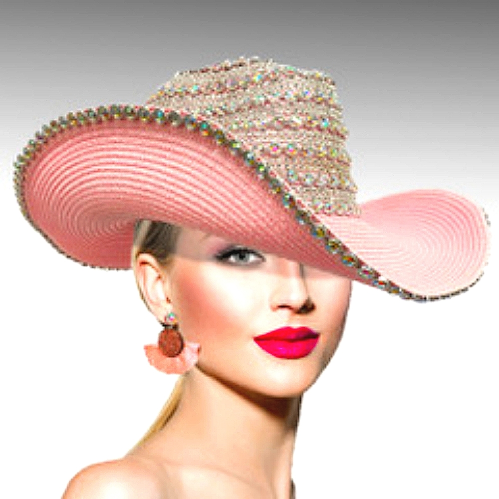 Fabulous Couture Cowgirl Chic Bling Cowboy Hat Rodeo County Western Hors…
